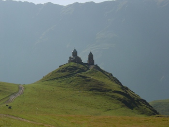 This breathtaking photo view of a mountaintop church in Georgia, Russia was taken by Avishai Sharon of Kfar Saba, Israel.